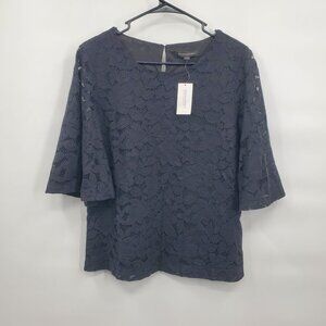 Banana Republic Lace Blouse Top Women Size Small NWT Short Bell Sleeves